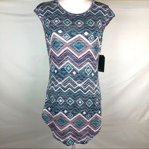 Almost Famous Juniors Aztec Shirt Dress Size L